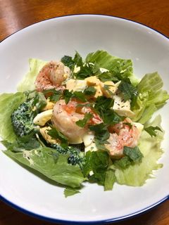 ブロッコリーとエビの梅マヨサラダ-レシピのメイン写真