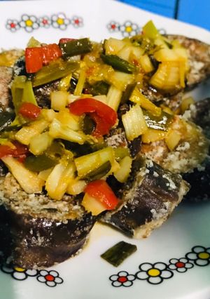 ナス唐揚げ　味噌と酢ドレシング-レシピのメイン写真