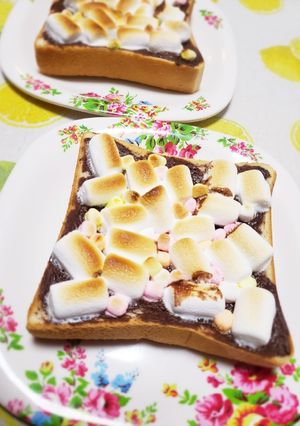 簡単おやつ☆マシュマロチョコトースト-レシピのメイン写真