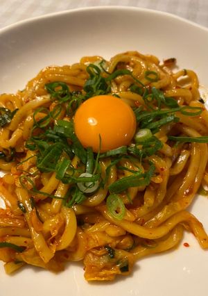 男飯☆キムチ焼うどん-レシピのメイン写真