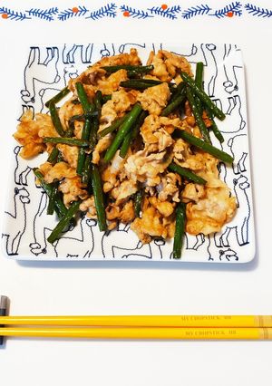 うちの定番　にんにくの芽と豚肉の炒め物-レシピのメイン写真