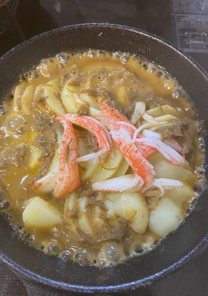 かに味噌缶と新じゃがいもの簡単おつまみ♪-レシピのメイン写真