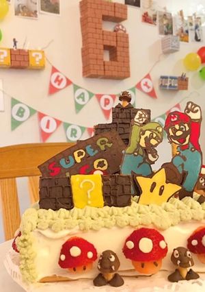 ☆スーパーマリオケーキ☆-レシピのメイン写真