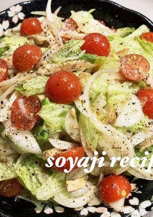 新玉ねぎとレタスのサラダ-レシピのメイン写真