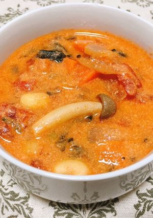 トマトの豆乳ビーンズスープ-レシピのメイン写真