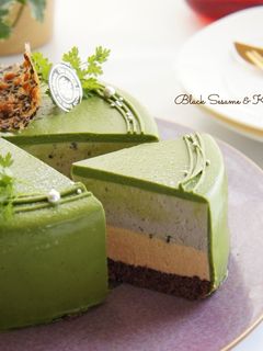 黒ごまときな粉のムースケーキ-レシピのメイン写真