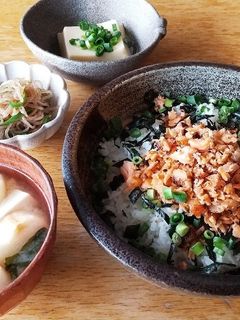 朝ごはん!鮭フレーク丼-レシピのメイン写真