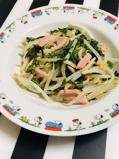もやし 春菊のガーリック炒め-レシピのメイン写真