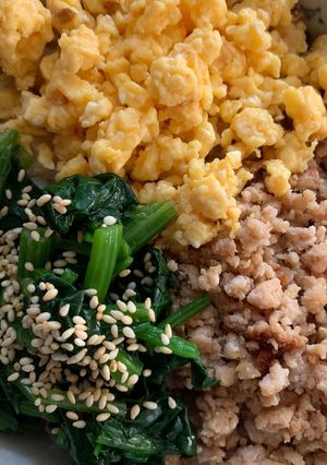 簡単すぎる三色丼-レシピのメイン写真