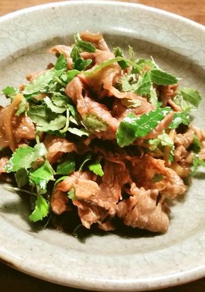 牛肉のしぐれ煮＆木の芽（山椒の葉）-レシピのメイン写真