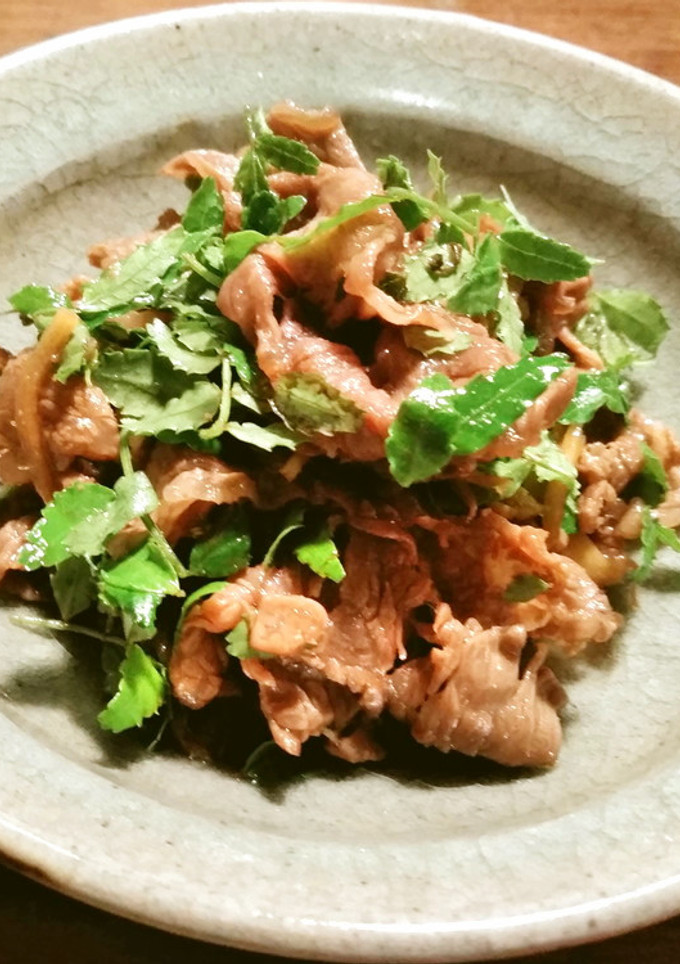 牛肉のしぐれ煮＆木の芽（山椒の葉）-レシピのメイン写真