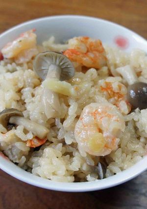 にんにくと海老の炊き込みご飯-レシピのメイン写真