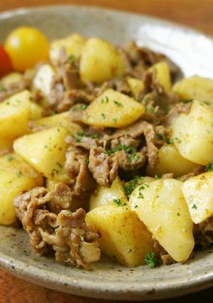 じゃがいもと豚肉のカレー炒め-レシピのメイン写真