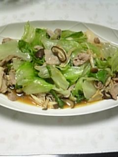 ★レタス・豚肉・キノコのオイスター炒め★-レシピのメイン写真