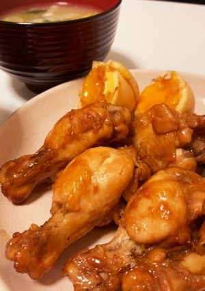 鳥手羽元のうま煮-レシピのメイン写真