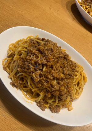 ミートソース缶で挽肉増し増しボロネーゼ-レシピのメイン写真