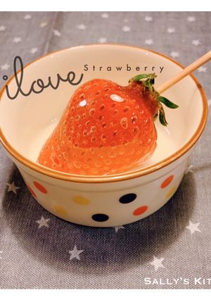 レンジで簡単にできるイチゴ飴-レシピのメイン写真