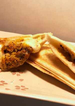 ホットサンドメーカーゆかり納豆ハムチーズ-レシピのメイン写真
