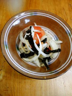 まぜるだけ!トマトと新タマネギの海苔あえ-レシピのメイン写真