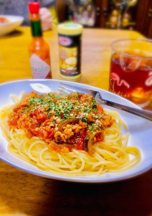 スパゲティミートソース547kcal-レシピのメイン写真