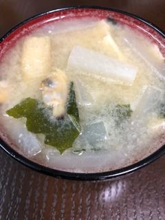 大根と剥き身あさりのみそ汁-レシピのメイン写真