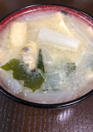 大根と剥き身あさりのみそ汁-レシピのメイン写真