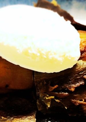 簡単☆おやつ！焼き芋バニラアイス乗せ！-レシピのメイン写真
