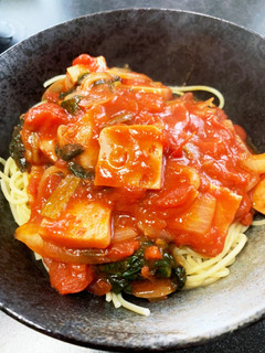 ランチョンミートのトマトパスタ-レシピのメイン写真