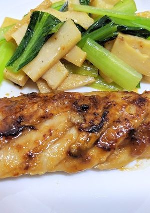 マグロの蒲焼き風と筍の炒めもの-レシピのメイン写真