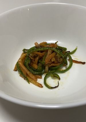 ニンジンとピーマンの塩味噌きんぴら-レシピのメイン写真