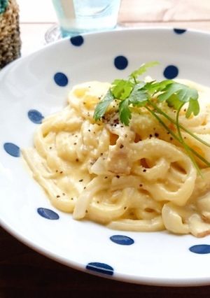 簡単！うどんdeカルボナーラ-レシピのメイン写真