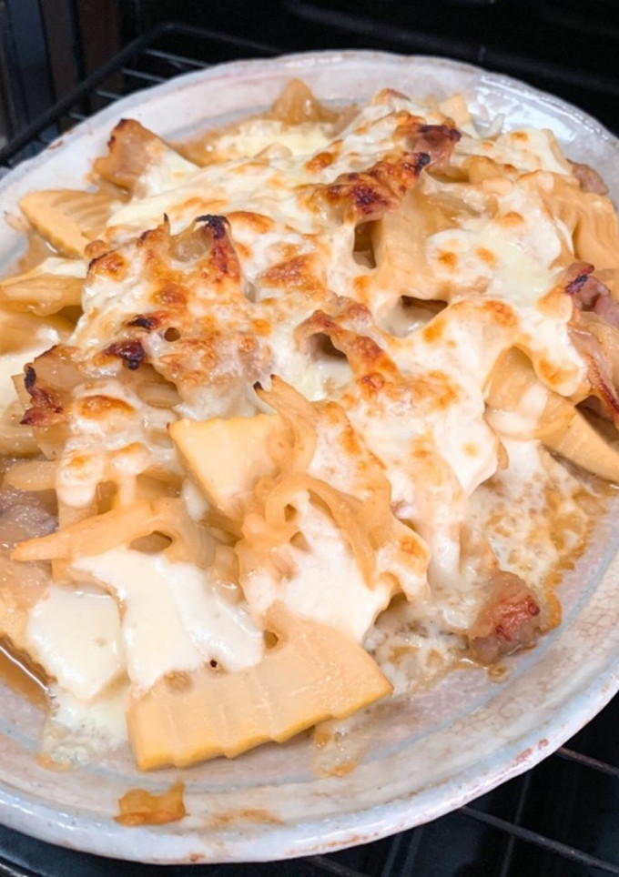 筍と焼肉のチーズ焼き-レシピのメイン写真