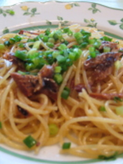 さんまの蒲焼パスタ-レシピのメイン写真