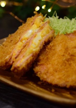 【パパの覚書】極上チーズ卵入りハムカツ-レシピのメイン写真