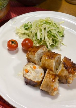 チーズイン鳥ミンチロールてりやき-レシピのメイン写真