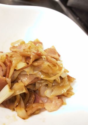簡単◎ねぎとベーコンのバター醤油炒め-レシピのメイン写真