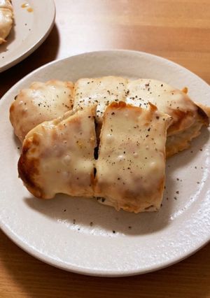 挟むだけ！ささみの梅肉大葉チーズ焼き-レシピのメイン写真