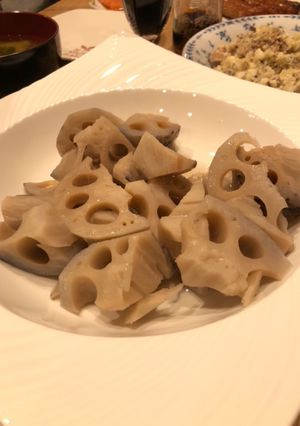 蒸しただけレンコン　手づかみ食べにも-レシピのメイン写真