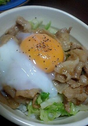 ごま油香る！男前しょうが焼き丼！！-レシピのメイン写真