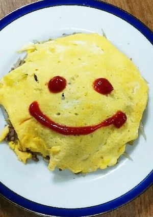 簡単リーズナブル★もやしと挽き肉オムレツ-レシピのメイン写真