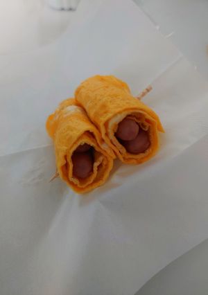 薄焼き卵のウインナー巻き-レシピのメイン写真