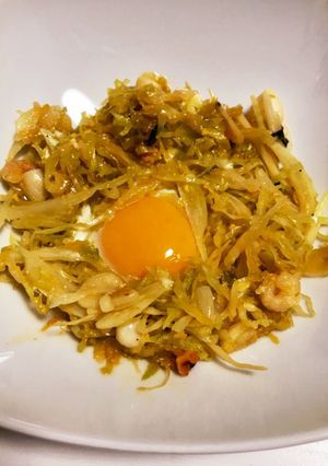 海鮮チゲ風味の巣ごもりキャベツ-レシピのメイン写真