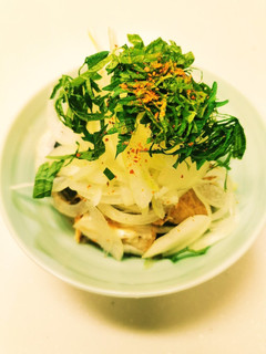 さば缶の玉ねぎと青じそのせ-レシピのメイン写真