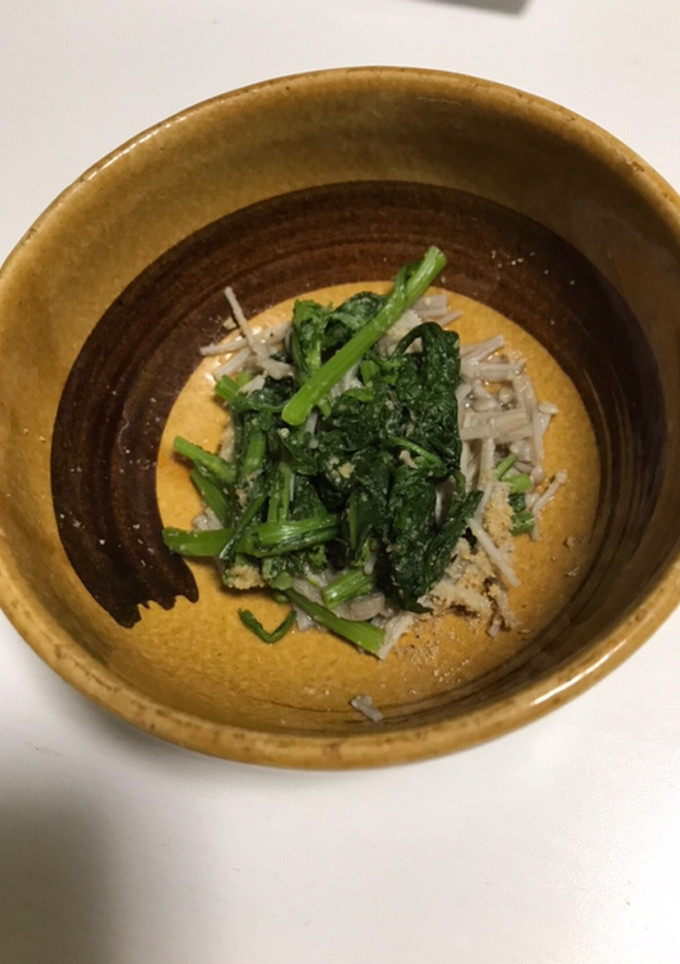 春菊とエノキのおひたし的なもの-レシピのメイン写真