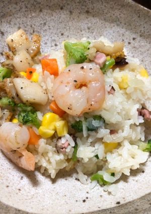海老と帆立のピラフ-レシピのメイン写真