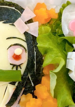 鬼滅の刃 竈門禰豆子のお顔パーツ-レシピのメイン写真