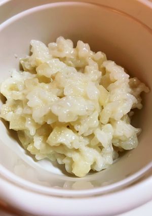 離乳食 リンゴの豆乳粥（カミカミ期）-レシピのメイン写真
