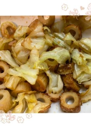 キャベツと竹輪のにんにく醤油炒め-レシピのメイン写真