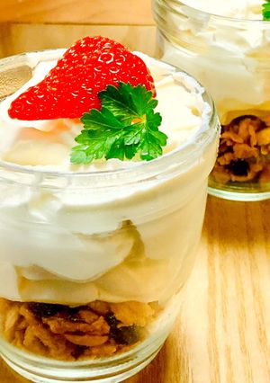 糖質オフ☆グラノーラのレアチーズケーキ風-レシピのメイン写真