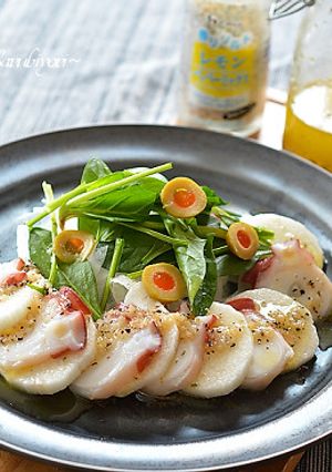 たこと長芋のレモン風味のカルパッチョ♪-レシピのメイン写真